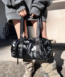 ボストンバッグ グロッシーボストンバッグ レディース メンズ