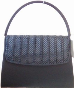 冠婚葬祭 バッグ レディース 黒 大きめ 日本製 岩佐 西陣織 リボン フォーマルバッグ