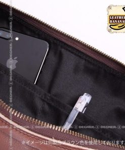 レザー ボディ バッグ バナナ LEATHER BODY BAG BANANA ブラウン W-105-BR