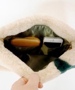 ACCOMMODE クラッチバッグ エコファー レディース Accommode アコモデ ビッグスターファークラッチ ブラウン